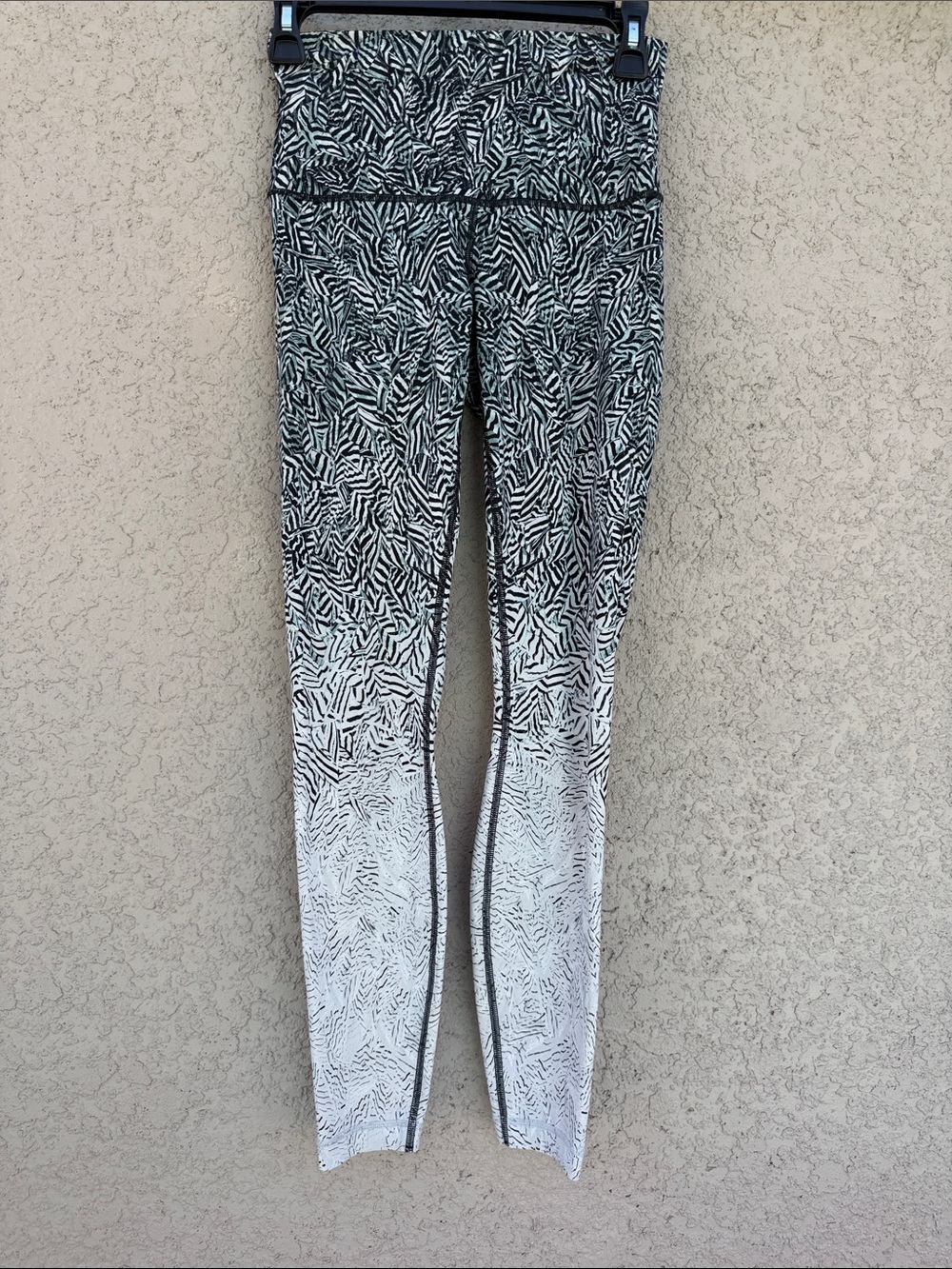 lululemon athletica Black & White Ombre Zebra-Print Leggings